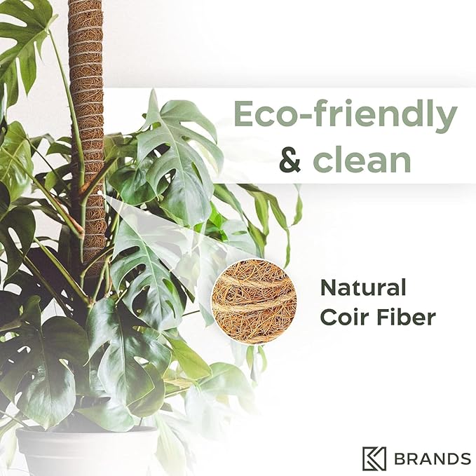 4 Pack 48'' Bendable Moss Pole Monstera Plant Support - Image 3