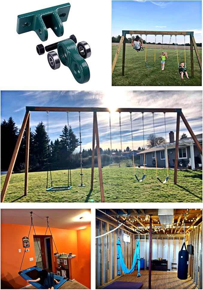 Heavy Duty Green Swing Hangers Screws Bolts Included Over 5000 lb Capacity - Image 7