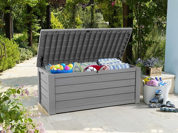 Keter Westwood 150 Gallon Resin Large Outdoor Storage Box - Image 4