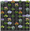 64 Pockets Hanging Planter Bags, Hanging Vertical Wall Mounted Plant Planting by Pehciroe