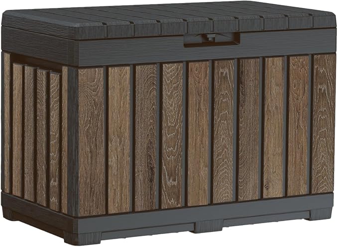 Keter Signature Everwood 50 Gallon Resin Deck Box by Keter