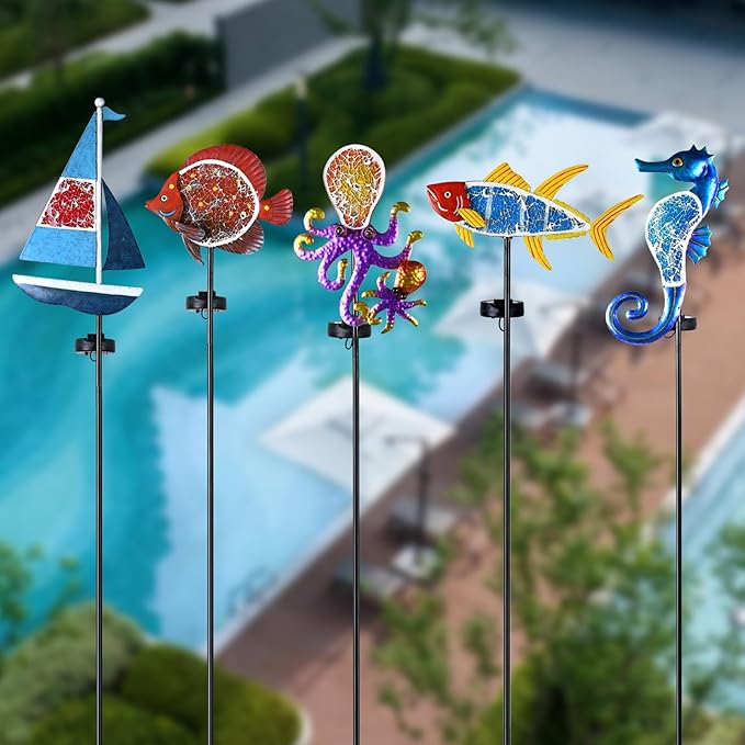 Solar Garden Lights Sailboat Stake Decor-Yard Outdoor Statue Decorations - Image 7
