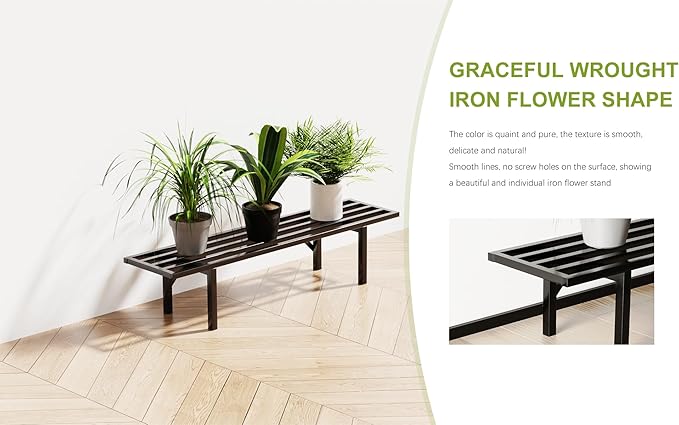 Zhongma One Tier Metal Plant Stand Heavy Duty Plant Holder - Image 4