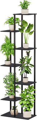 Plant Stand Indoor 7 Tier 8 Potted Metal Wood Plant Shelf by GreenLivingSpaces