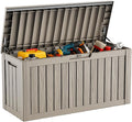 DRATO 80 Gallon Large Deck Box, Outdoor Storage Box by DRATOprovidesawarmandcozy