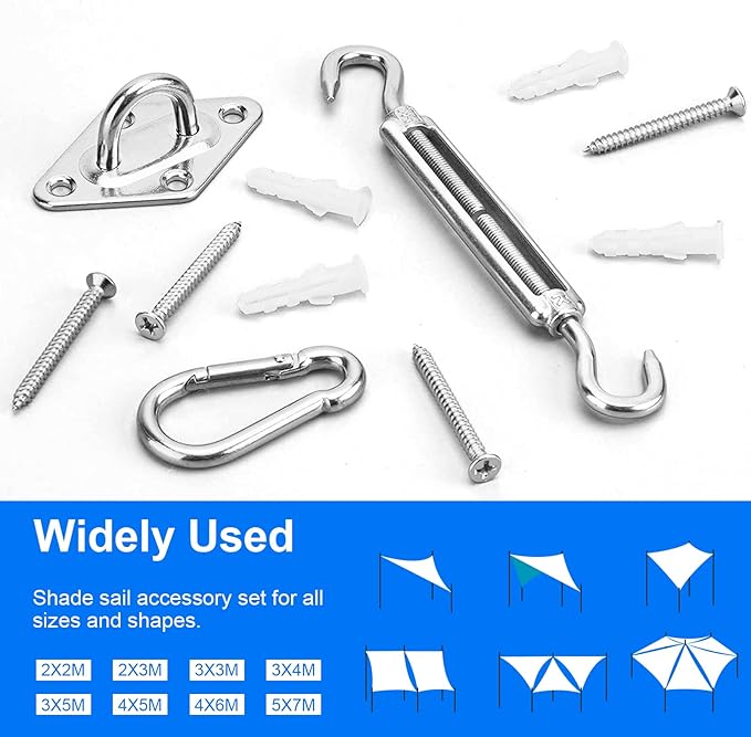 Sun Shade Sail Hardware Kit 8 Inch - Image 7