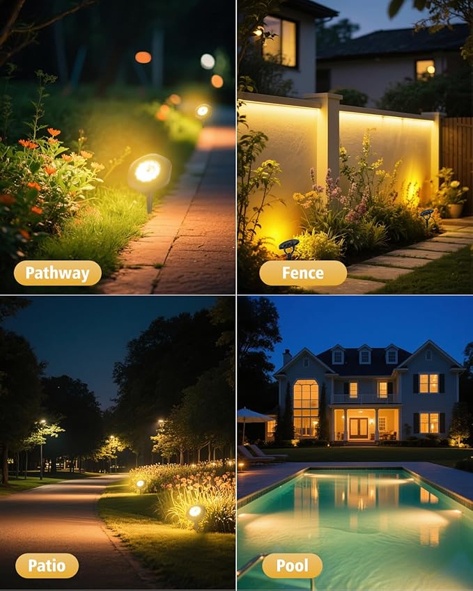 CORESLUX Solar Spot Lights Outdoor Waterproof IP68, 3-in-1 LED Warm Light Solar - Image 2