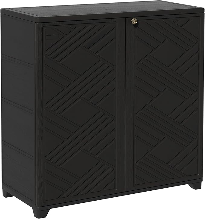 ADDOK Indoor Outdoor Plastic Storage Cabinet 34"x15"x34" by ADDOK