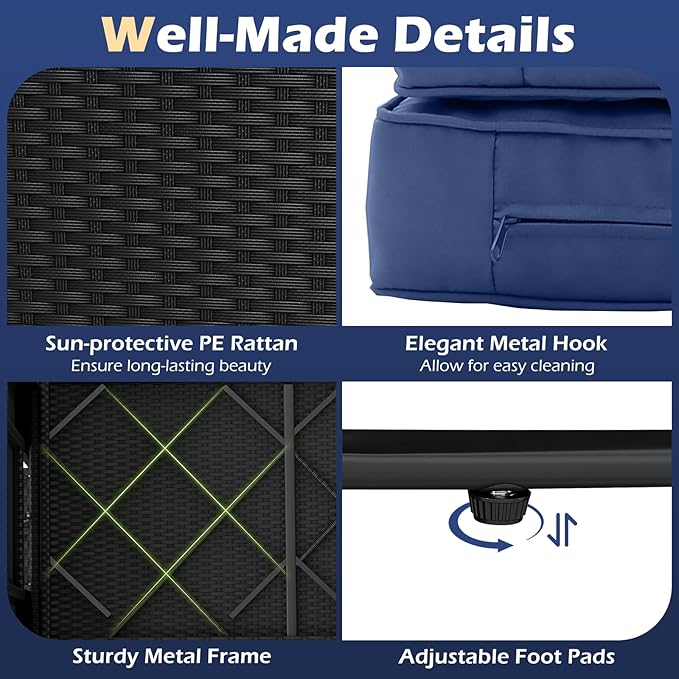 Tangkula Patio Rattan Daybed - Image 9
