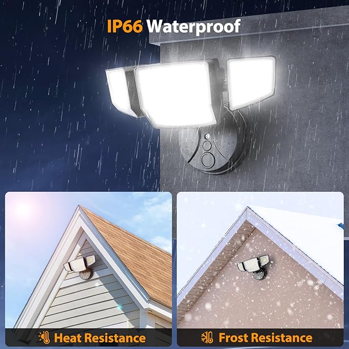 Onforu 90W Flood Lights Outdoor, 10000LM Ultra Bright 4-Head LED Security Light - Image 7