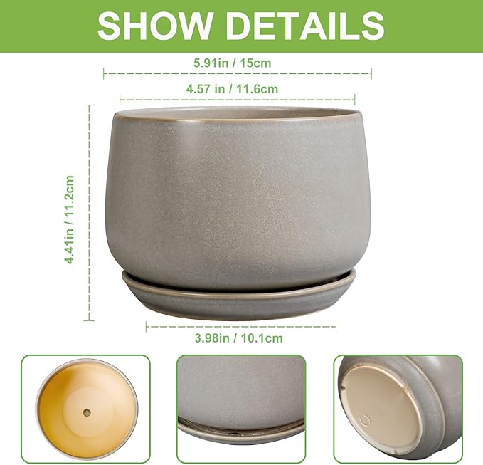G EPGardening Ceramic Plant Pots - Image 3