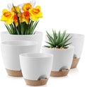 Plant Pots 10/9/8/7.5/7 inch, Self Watering Planters by AFamilyofGardenLovers