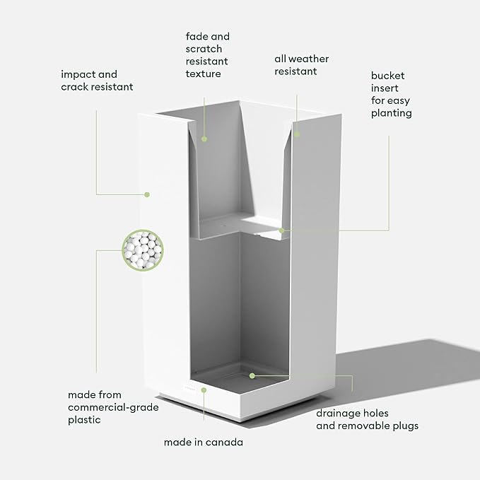 Veradek Block Series Pedestal Planter - Image 2