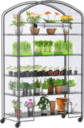 Abimars 5-Tier Greenhouse with Caster Wheel, Each Shelf Height Adjustable Metal by Abimars