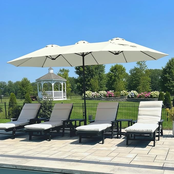 PHI VILLA 15ft Large Patio Umbrellas by PHIVILLAThepioneerofcomfortablehouseholdsupplies