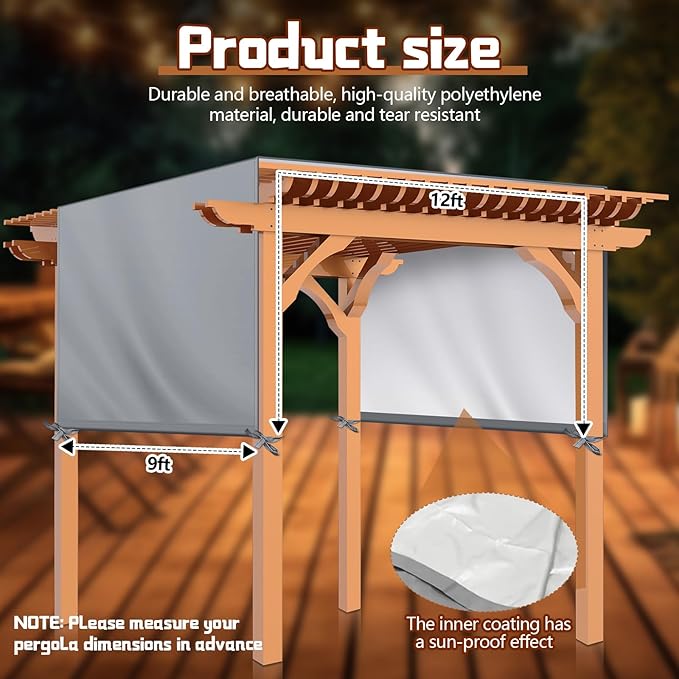 Universal Pergola Replacement Canopy Outdoor Canopy Shade Cover Waterproof - Image 2