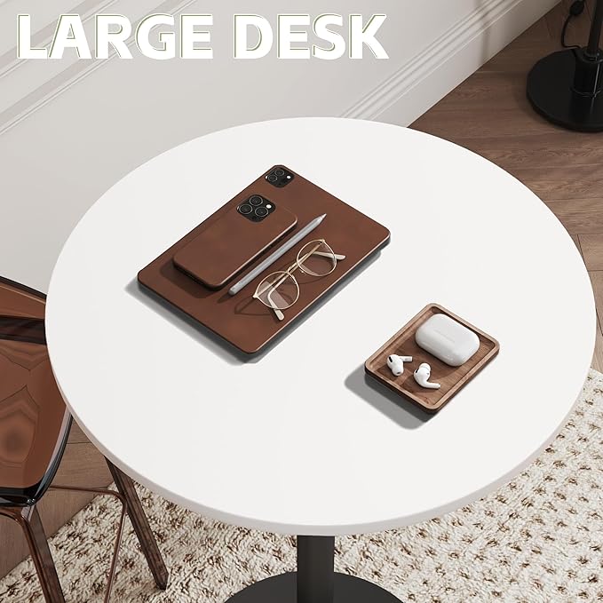 Flamaker Round Bistro Pub Table Modern Style Metal Base MDF Top Cocktail Bar - Image 6