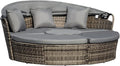 Outsunny 4-Piece Round Convertible Daybed by Outsunny