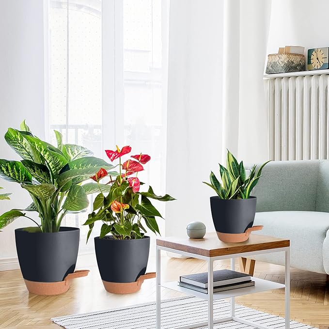 Planters for Indoor Plants, 8/7/6.5/6/5.5/5 Inch Self Watering Plant Planters - Image 6