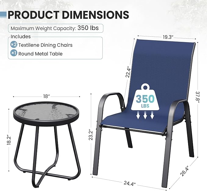 Patio Table and Chairs Set - Image 3