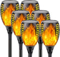 Upgraded Solar Lights Outdoor, 6 Pack Flickering Flame Solar Torch Lights by SANJICHA