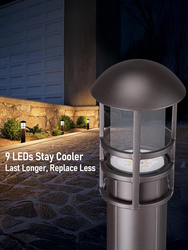 LEONLITE 12-Pack Low Voltage Landscape Pathway Lights 3W Landscape Lighting - Image 3