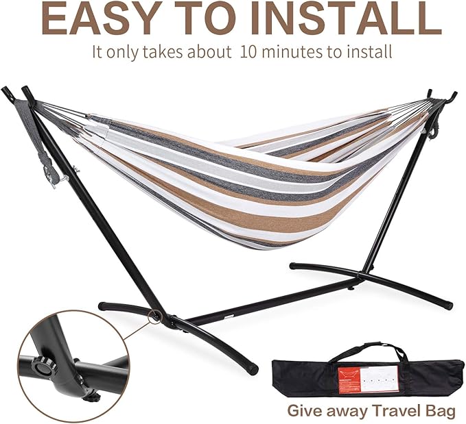 PNAEUT Double Hammocks with Stand - Image 6