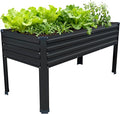 48×24×30in Galvanized Raised Garden Bed, Metal Elevated Planter Box by Easllre