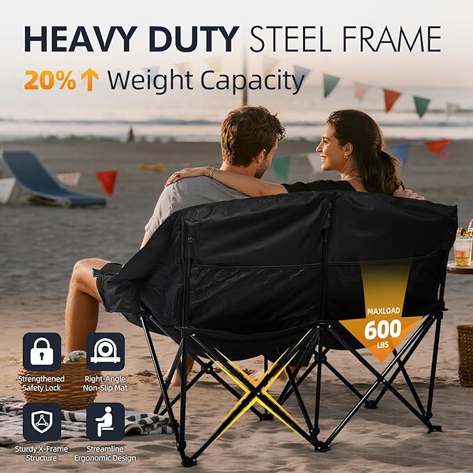 Double Camping Chair Loveseat - Image 5
