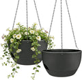 Set of 2-8 Inch Self Watering Hanging Planters by zople