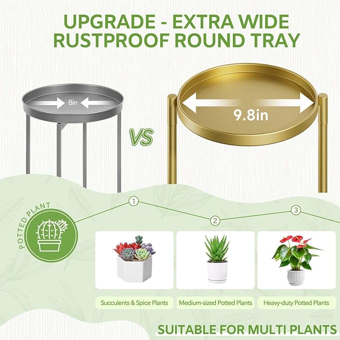 iDavosic.ly 6 Tier Large Plant Stand Indoor, 10 Inch Wide Tall Corner Metal - Image 3