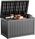 DRATO 280 Gallon Deck Box, Outdoor Large Waterproof Resin Storage Box by DRATOprovidesawarmandcozy