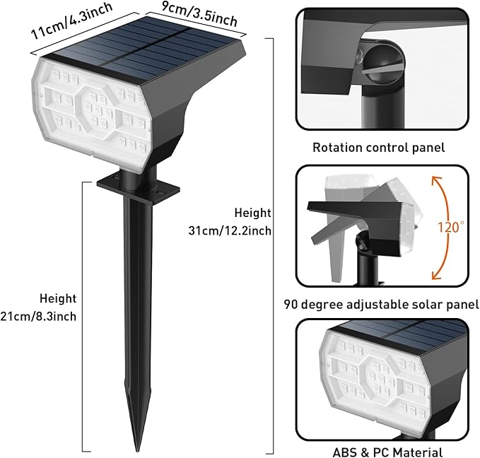 NYMPHY Solar Color Changing Lights, 7 Lighting Modes Solar Lights Outdoor - Image 5