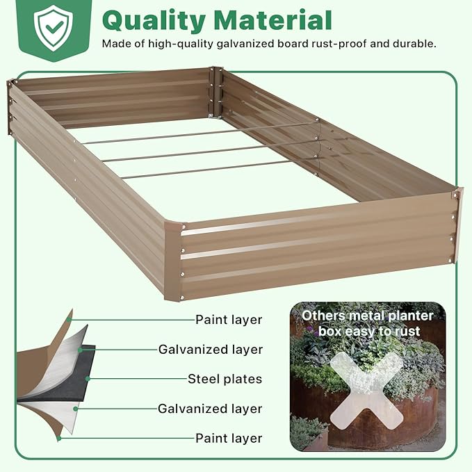 ONCEMORE Galvanized Raised Garden Bed - Image 3