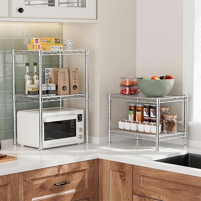 Xcity Storage Shelves, 2 Tier Heavy Duty Metal Shelving Unit - Image 5
