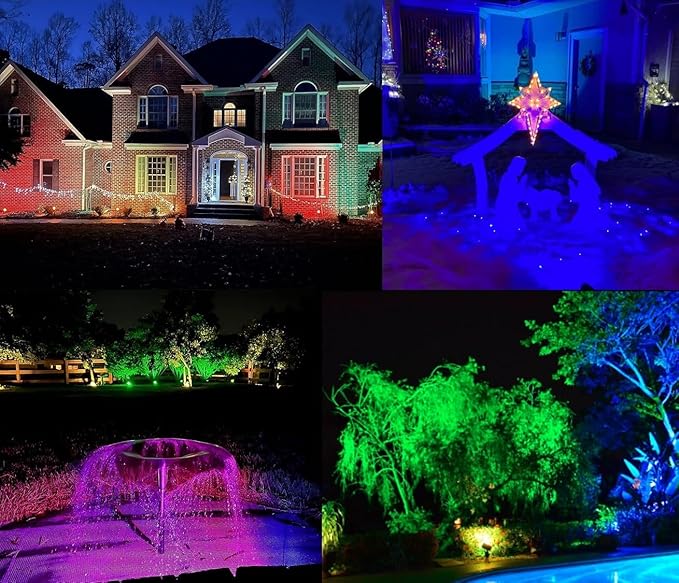 TOVEENEN 25W Color LED Outdoor Landscape Spotlight - Image 5
