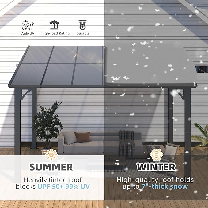 AECOJOY 12' x 8' Gazebo Outdoor Pergola - Image 2