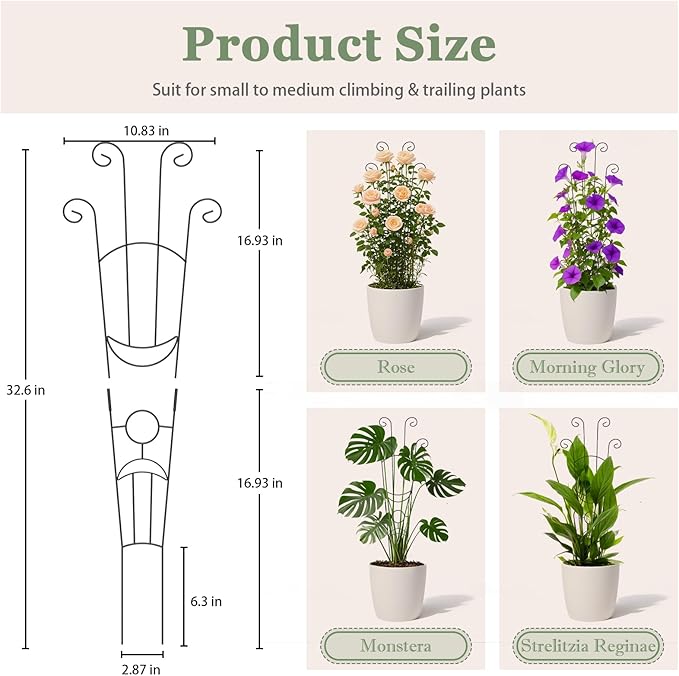 2 Pack 32.6'' Taller Plant Trellis - Image 2