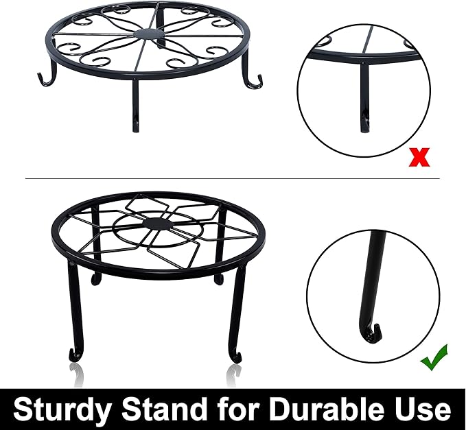 yosager 4 Pack Metal Plant Stands - Image 5