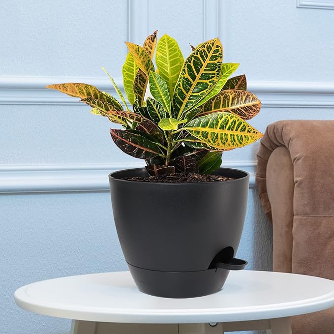 Large Self Watering Pots, 12/10/9 Plastic Planters - Image 6