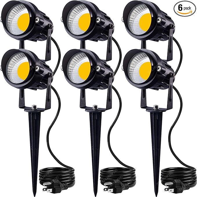 SUNVIE LED Outdoor Spotlight 12W Landscape Lighting 120V AC Waterproof by SUNVIE