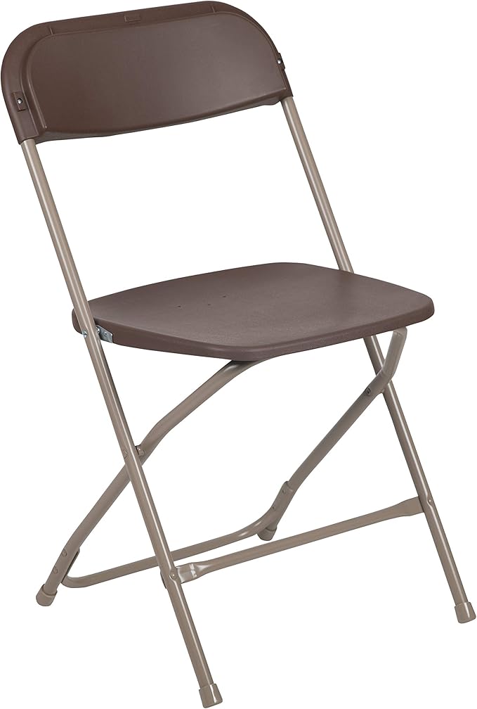 Flash Furniture Hercules Series Plastic Folding Chair Brown - Image 11
