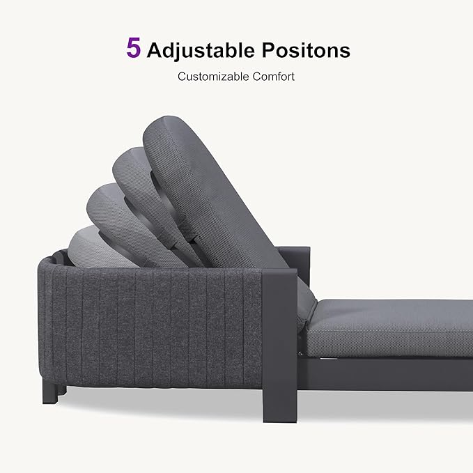 PURPLE LEAF 3-Piece Outdoor Chaise Lounge Set - Image 5