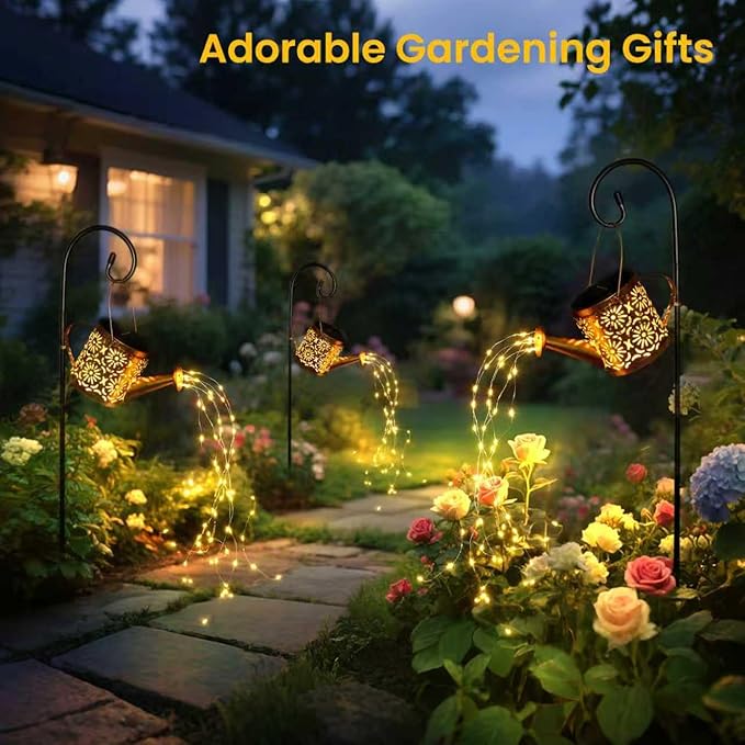 Solar Garden Lights Outdoor Decoration, Metal Solar Watering Can Lights Outdoor - Image 7