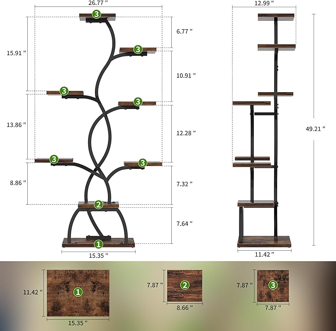 Plant Stand Indoor with Grow Light - Image 7