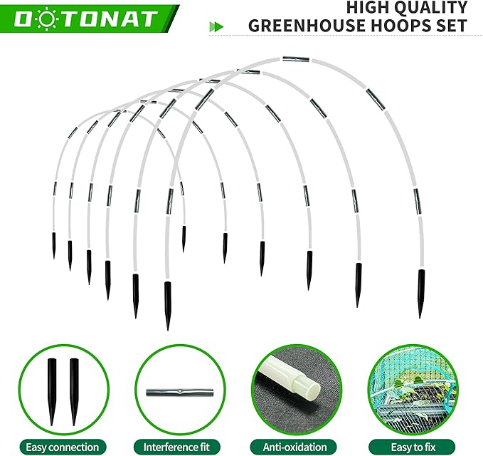 8FT Garden Hoops Grow Tunnel Kit - Image 4
