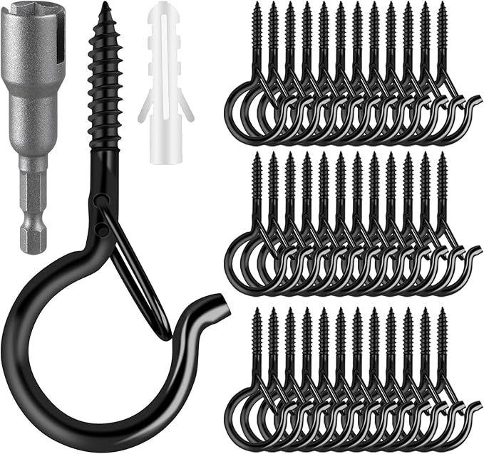 96 PCS Q-Hanger Hooks, Screw Hooks by FSAH