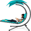 Best Choice Products Outdoor Hanging Curved Steel Chaise Lounge Chair Swing by BestChoiceProducts