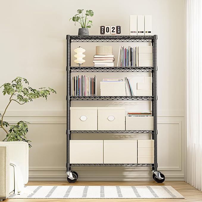 IZEUK 5-Tier Adjustable Heavy Duty Steel Wire Shelving Unit - Image 7