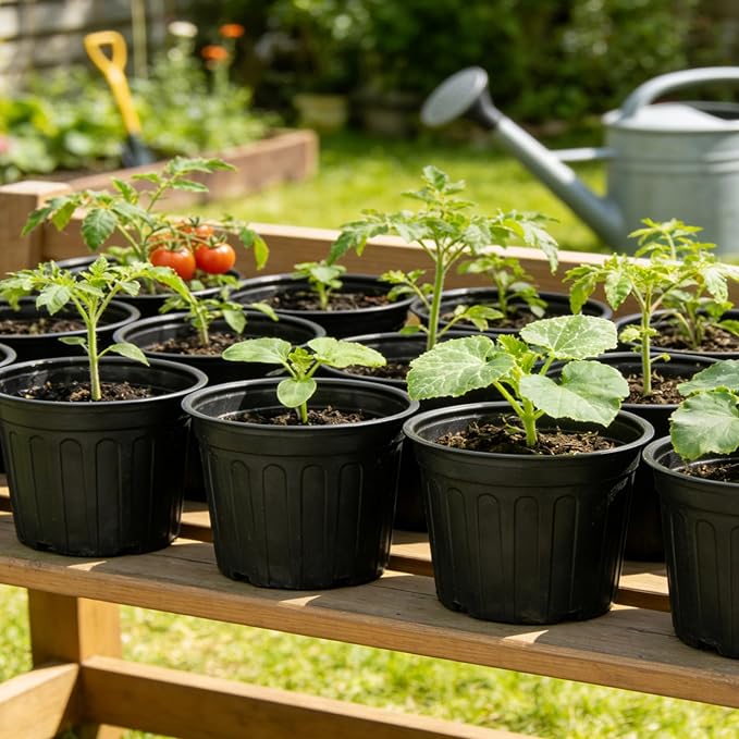 72-Pack 2/2.5/3 Gallon Flexible Plastic Plant Pots, Thickened Soft Seed - Image 2